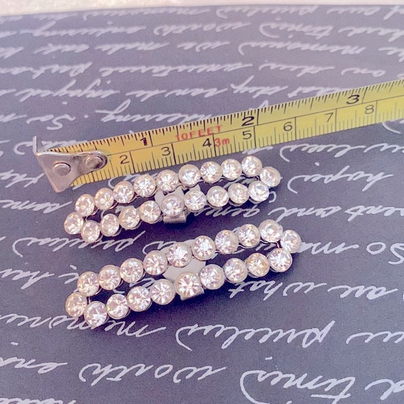 Rhinestone Shoe Clips, Vintage 1950s! - Picture 2 of 5